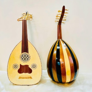 Large Oud Lute Music Instrument With 11-Strings Tunes, Handmade Professional Oud Plus Case, Professional Quality, Ideal for Beginners & Pros