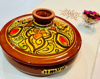 Large Moroccan Tagine For Cooking, Handmade Ceramic Tajine For Your Kitchen, Large Cooking Pot, Clay Cookware, Pottery Tagine, Kitchenware