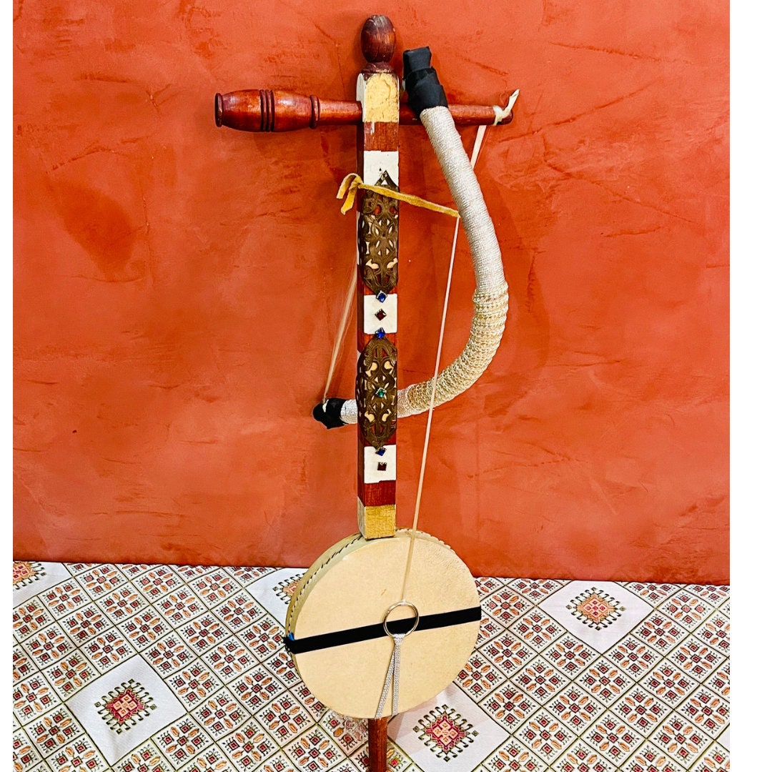 Traditional Moroccan Musical Instrument Ribab, Handmade Musical