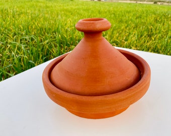 Tajín marroquí para cocinar, Tajín de cerámica 100 % artesanal para tu cocina, Olla grande, Utensilios de cocina de barro, Tajín de cerámica, Utensilios de cocina