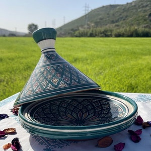 Moroccan Ceramic Tagine For Cooking and Serving, Hand Painted Tajine, Serve Delicious Meals the Traditional Moroccan Way, kitchenware