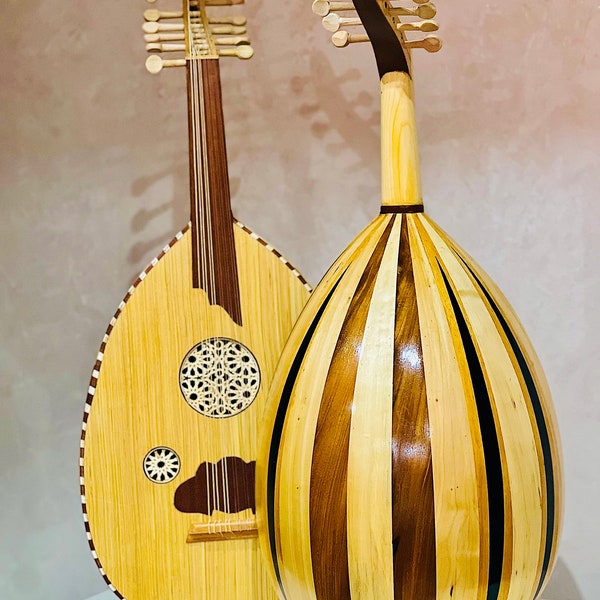 Large Oud Lute Music Instrument, 11 Strings Tunes Handmade  Professional Oud Instrument,  Arabic Oud, Wood Musical Instrument HandCrafted