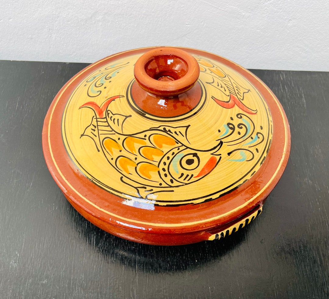 Handmade and Handpainted Tagine, Stove Cooking, Oven Cooking, Moroccan
