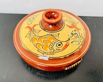 Handmade and Hand-Painted Tagine, Stove Cooking, Oven Cooking, Moroccan Tajine Casserole with Lid, Food Safe, Ceramic tajine Pot, LEAD FREE