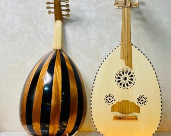 Groot oud-luitmuziekinstrument met 11-snarige deuntjes, handgemaakte professionele oud-pluskoffer, professionele kwaliteit, ideaal voor beginners en professionals
