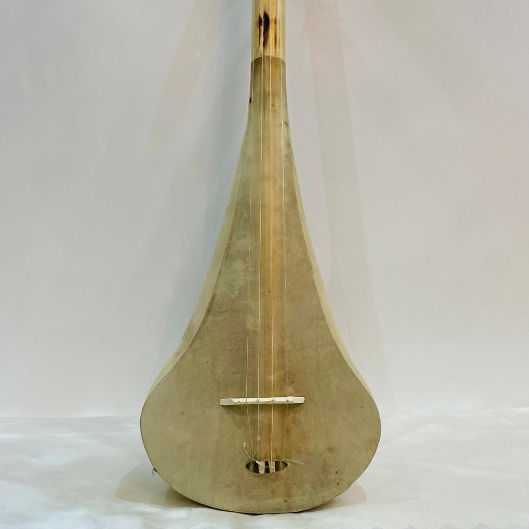 Large Moroccan Authentic Lutar With 4 Strings Melodies & Case