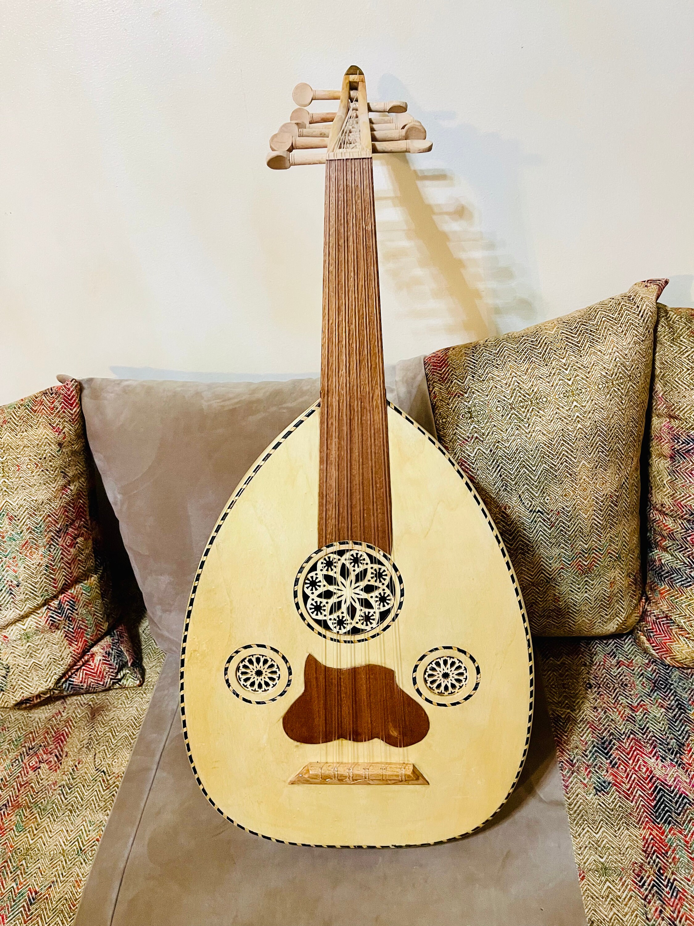 大型リュート OUD 木製楽器、11弦チューン ハンドメイド、アラビア