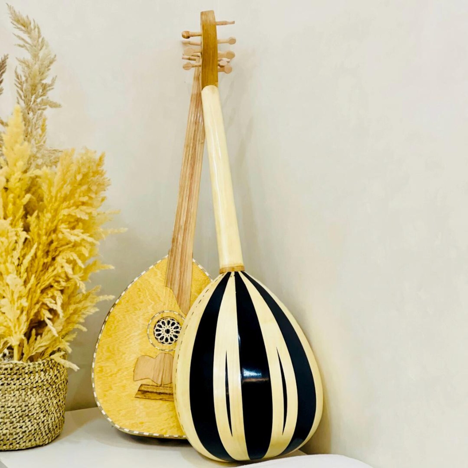Large Lute Oud Music Instrument With 6-strings Tunes, Handmade ...