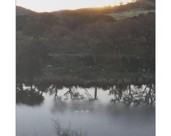 As It Is Canvas Wall Art, Sunset Lake Reflection Print, Calm Nature Photography, Minimalist Peaceful Decor, Serene Home Wall Art