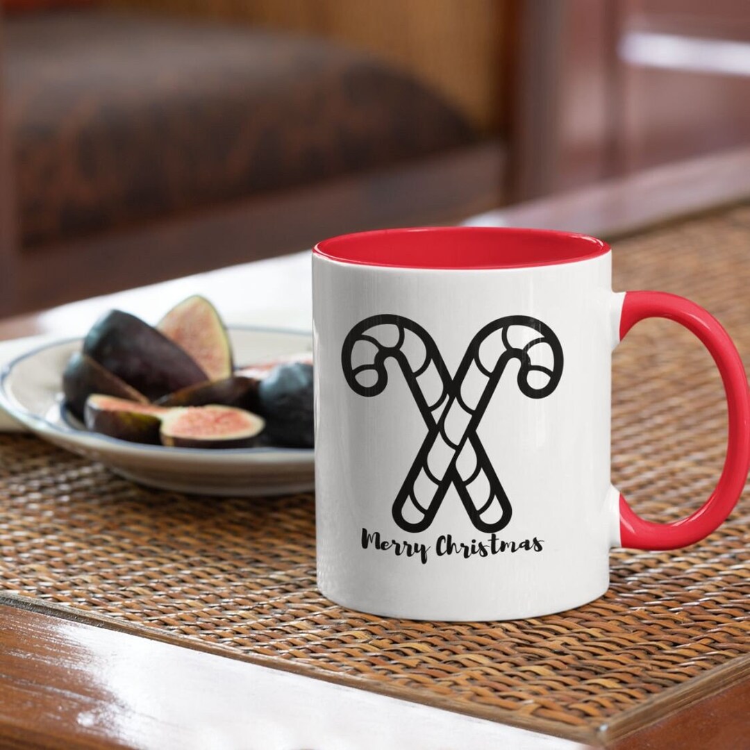 Candy Cane Christmas Mug, Mugs for Christmas, Holiday Mug, Candy Canes ...