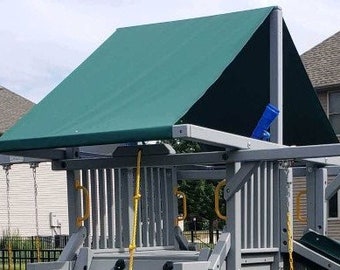 Custom Size Canopy/Tarp For Playset ~GREEN, Up to 16FT LG - Outdoor Playset/Swingset