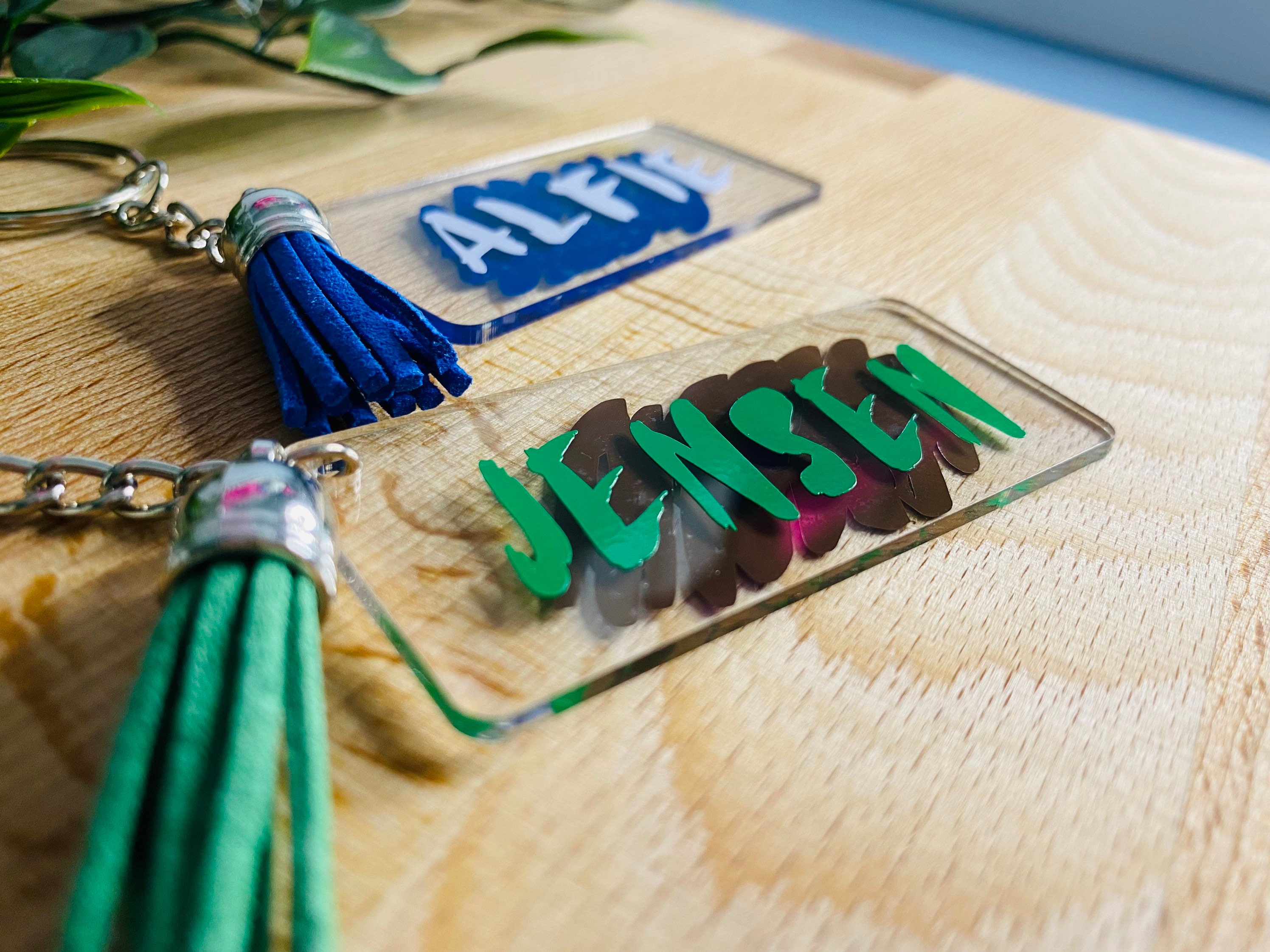 Personalised kids bag keychains Nametags backpack Etsy