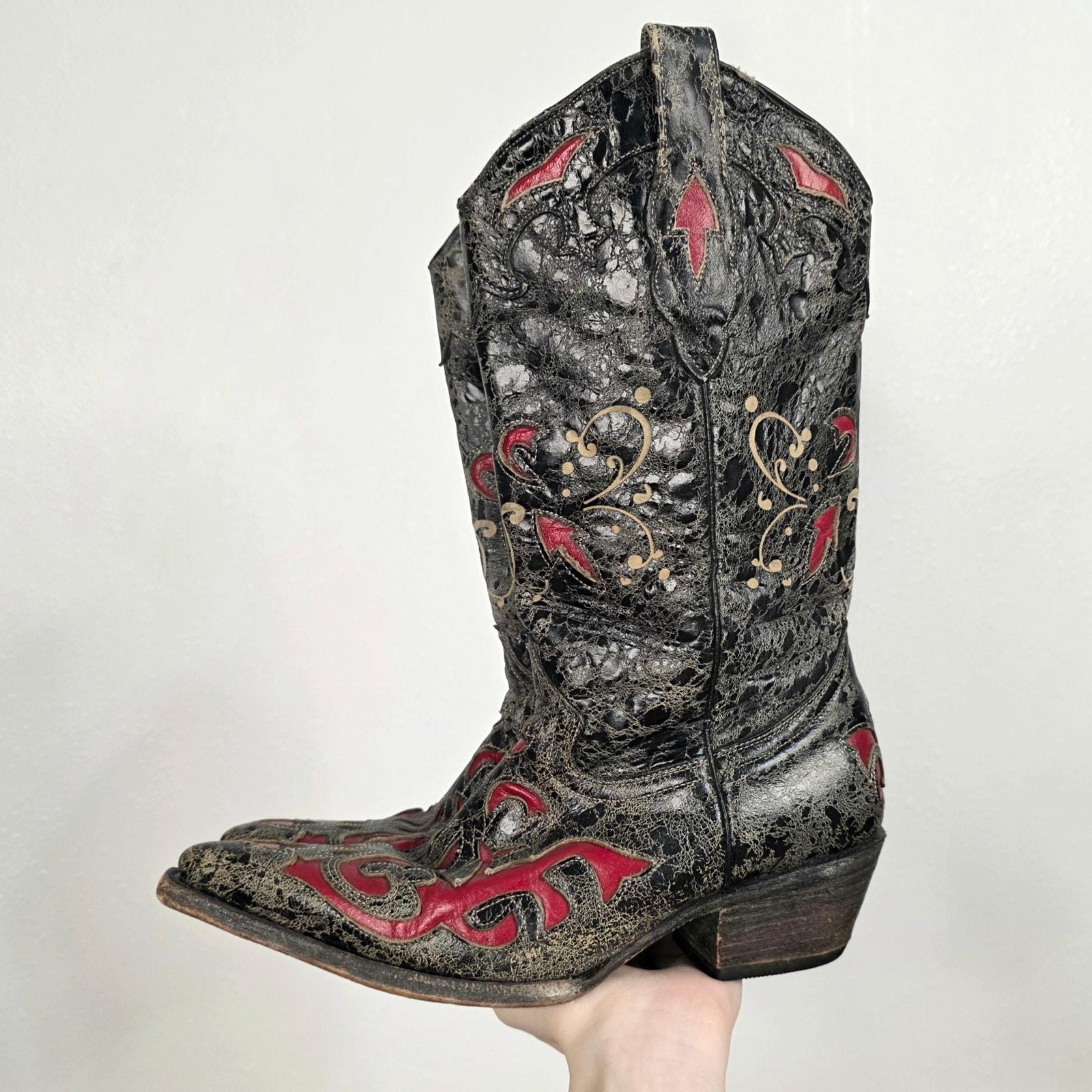Y2k Cowboy Boots - Etsy