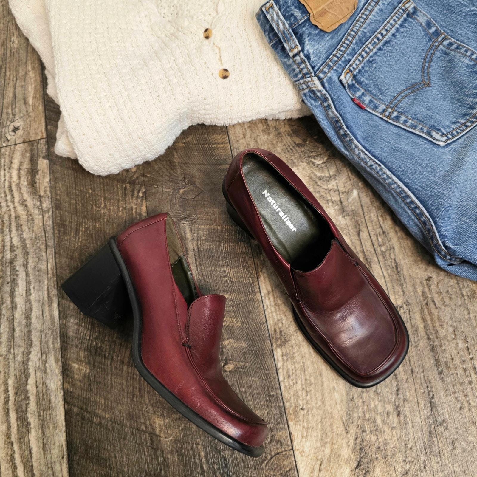 Square Toe Loafers 90s - Etsy