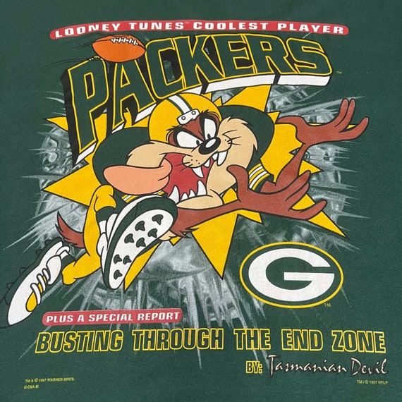 Vintage NFL Green Bay Packers Tasmanian Devil 199… - image 2