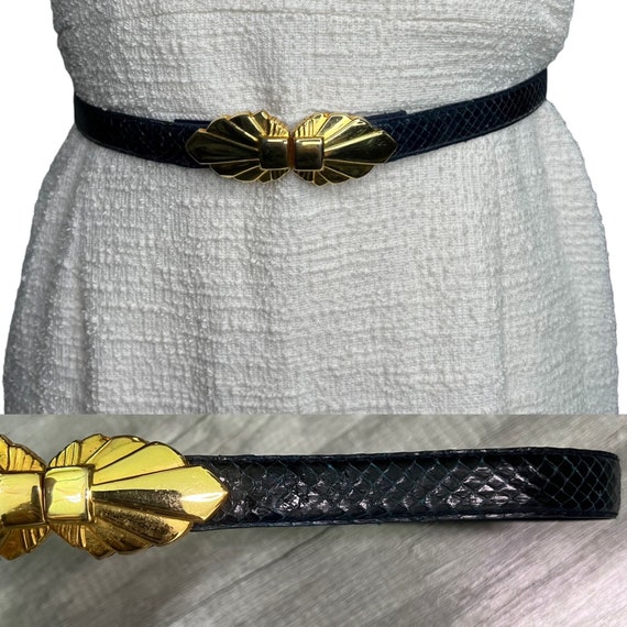 Vintage Dame Real Snake Skin Belt Vintage 80 main image 4