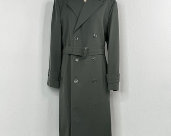 Men's Vintage Brooks Brothers Trench Coat, Wool Lined Classic