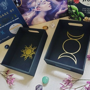 Sun and Moon Trinket Tray (Round edge)