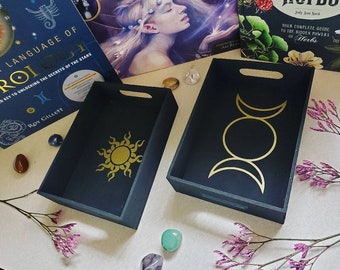 Sun and Moon Trinket Tray (Round edge)