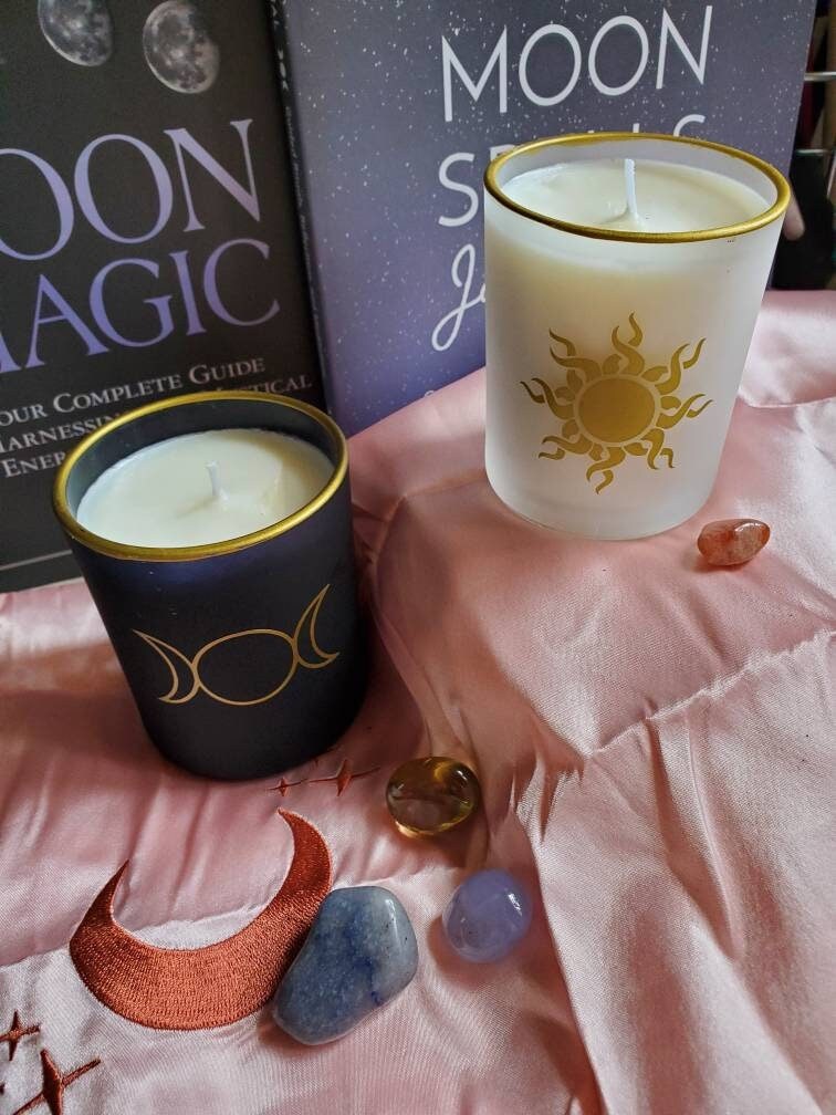 Sun and Moon Goddess Candle Set Etsy