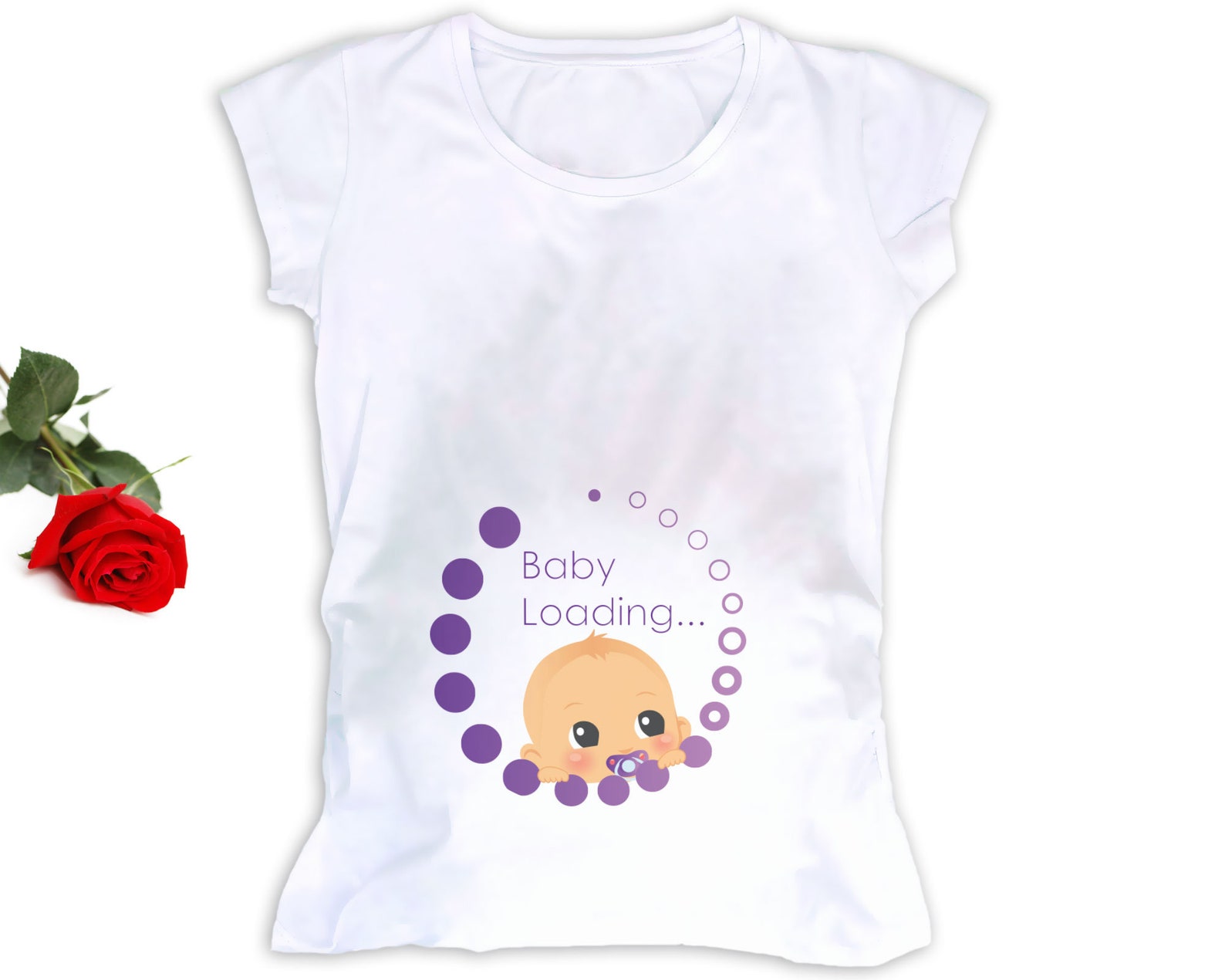 Baby loading Tshirt Purple gender neutral Tshirt Maternity Etsy