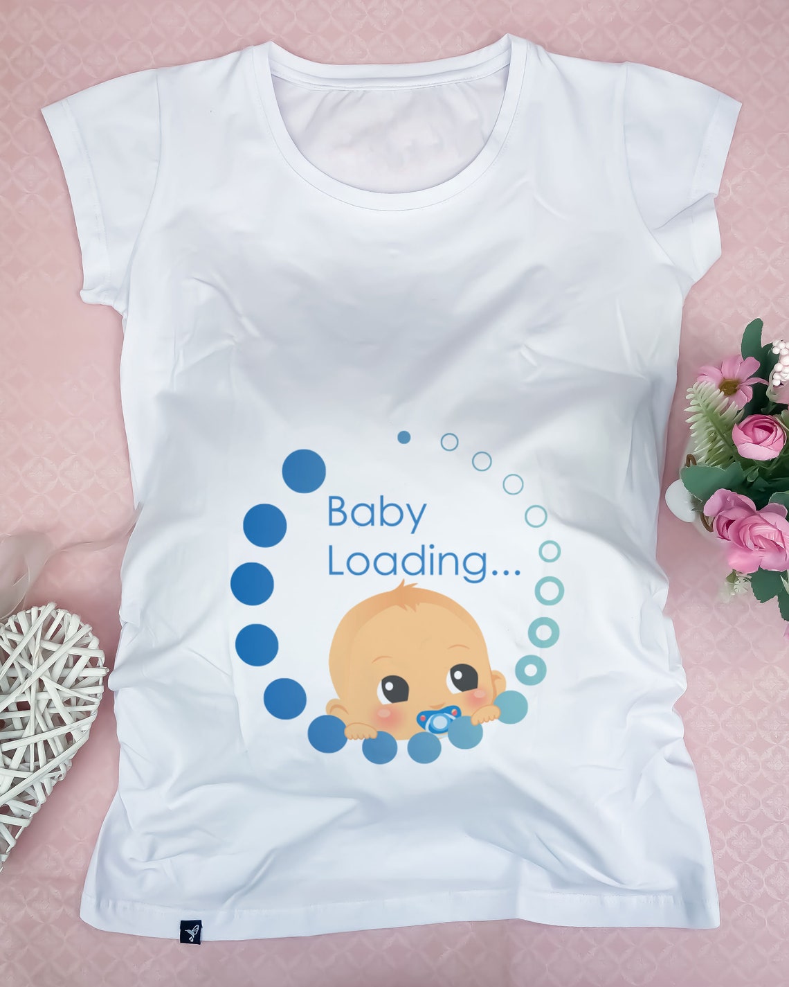 Baby loading Tshirt Baby boy on the way Tshirt Maternity Etsy