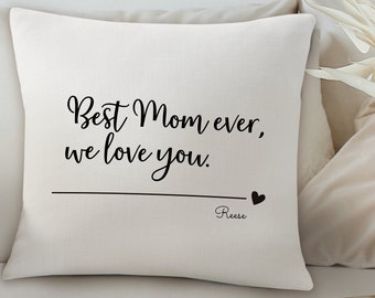 Custom Text Pillow | Personalized Gifts for Mom, Grandma Gift | Custom Quote Pillow Cover | Living Room Decor, Home Decor