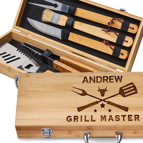 Engraved BBQ Set BBQ Gift Grilling Tools Grill Set Etsy