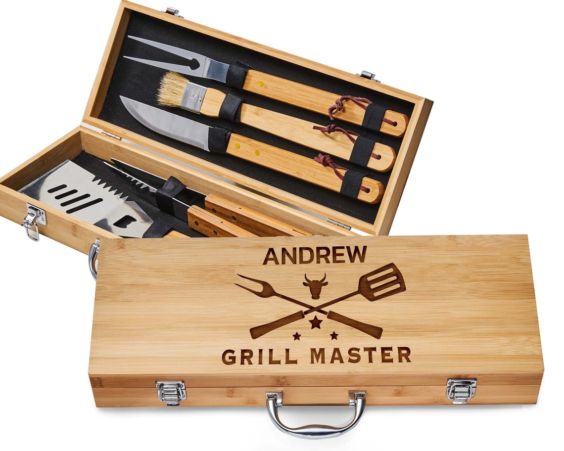 Personalized Grilling Gifts for Dad Engraved Groomsmen BBQ image 1