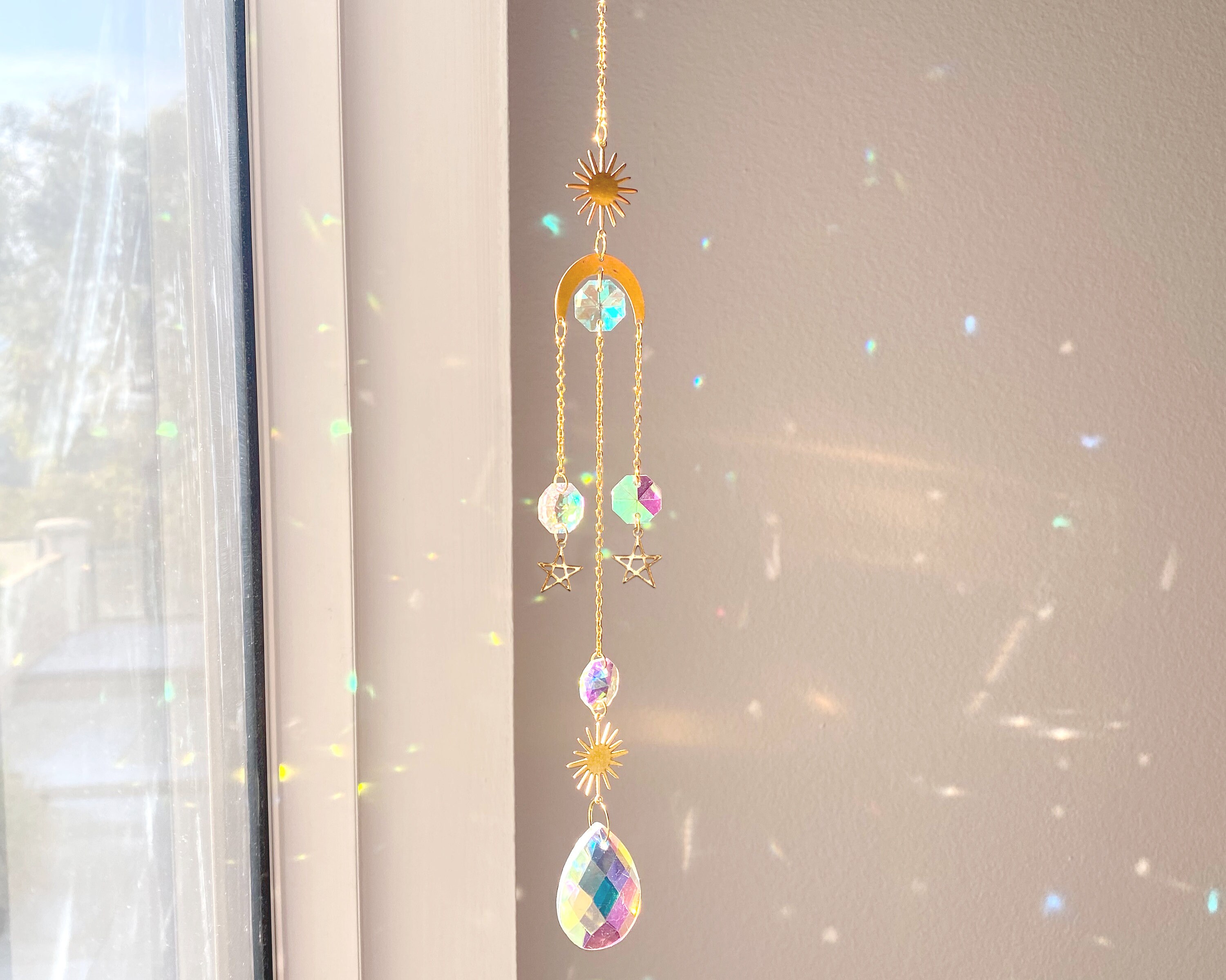 Sun catcher | Hanging Crystal Prism | Boho Décor | Housewarming Décor | Rainbow Maker | Home Décor | Prism Suncatcher | Christmas Gifts