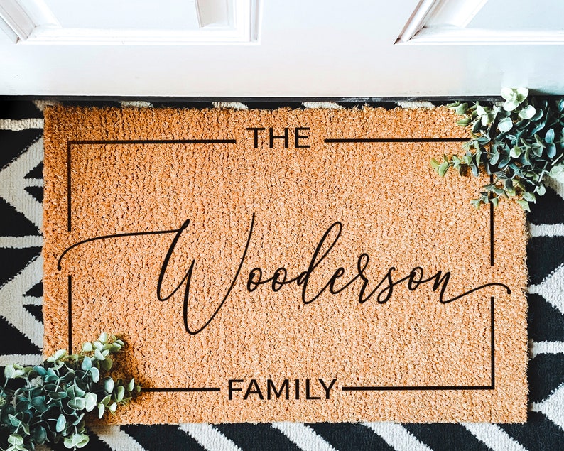 Personalized Door Mat | Housewarming Gift | Wedding Gift | Custom Doormat | Closing Gift | Welcome Mat | Front Door Decor | Gifts for Mom