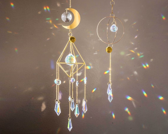 Hanging Crystal Prism | Sun catcher | Gifts for Mom | Boho Décor | Housewarming Décor | Rainbow Maker | Home Décor | Prism Suncatcher