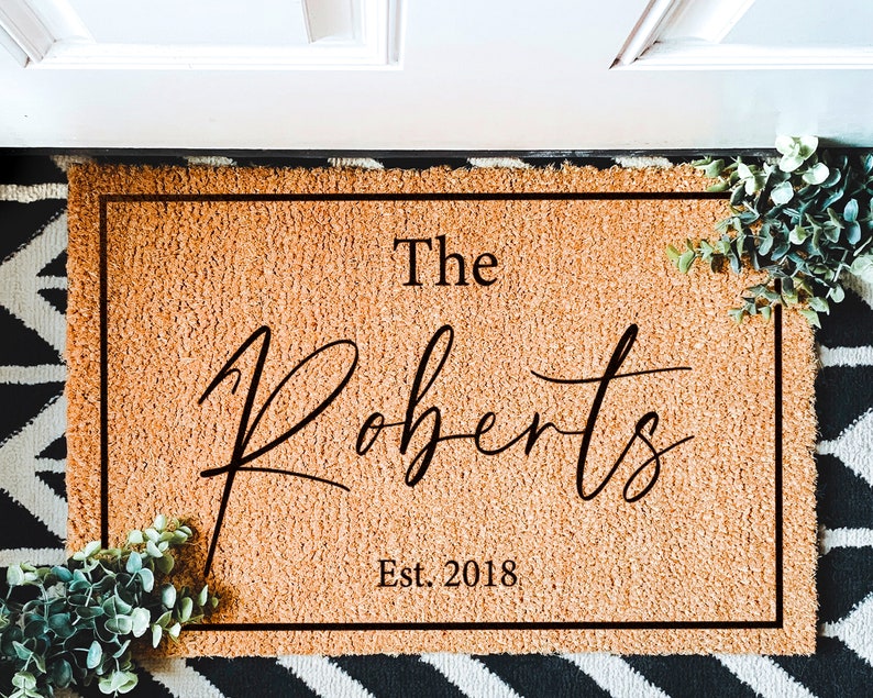 Housewarming Gift | Wedding Gift | Custom Doormat | Personalized Door Mat | New Home Gift | Welcome Mat | Front Door Decor | Closing Gift 