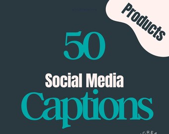 50 Social Media Product Captions | Customizable | Instagram | Facebook | Easy | Marketing | Template