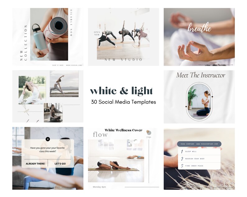 White & Light Social Media Template Marketing Business Minimalist Instagram image 1