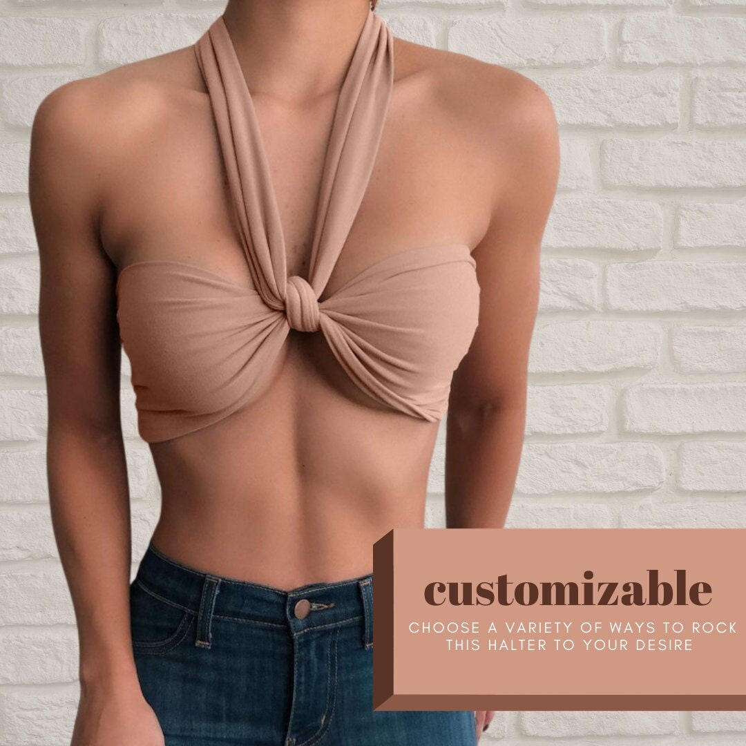70s Gold Halter Top - Etsy