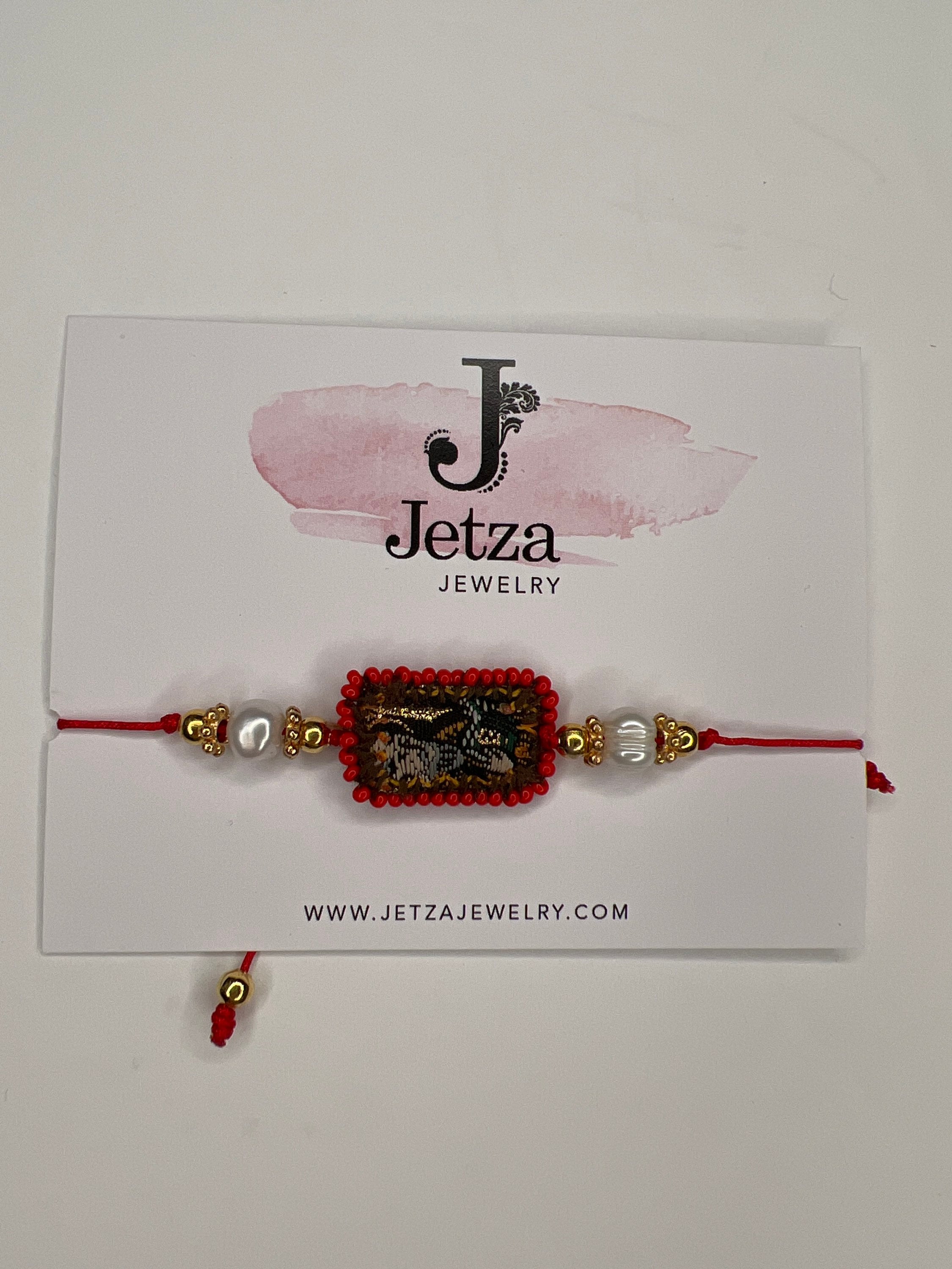 Handmade St. Benedict Red Bracelet – Adjustable Nylon Cord With Red Crystal Beads, Religious Charm