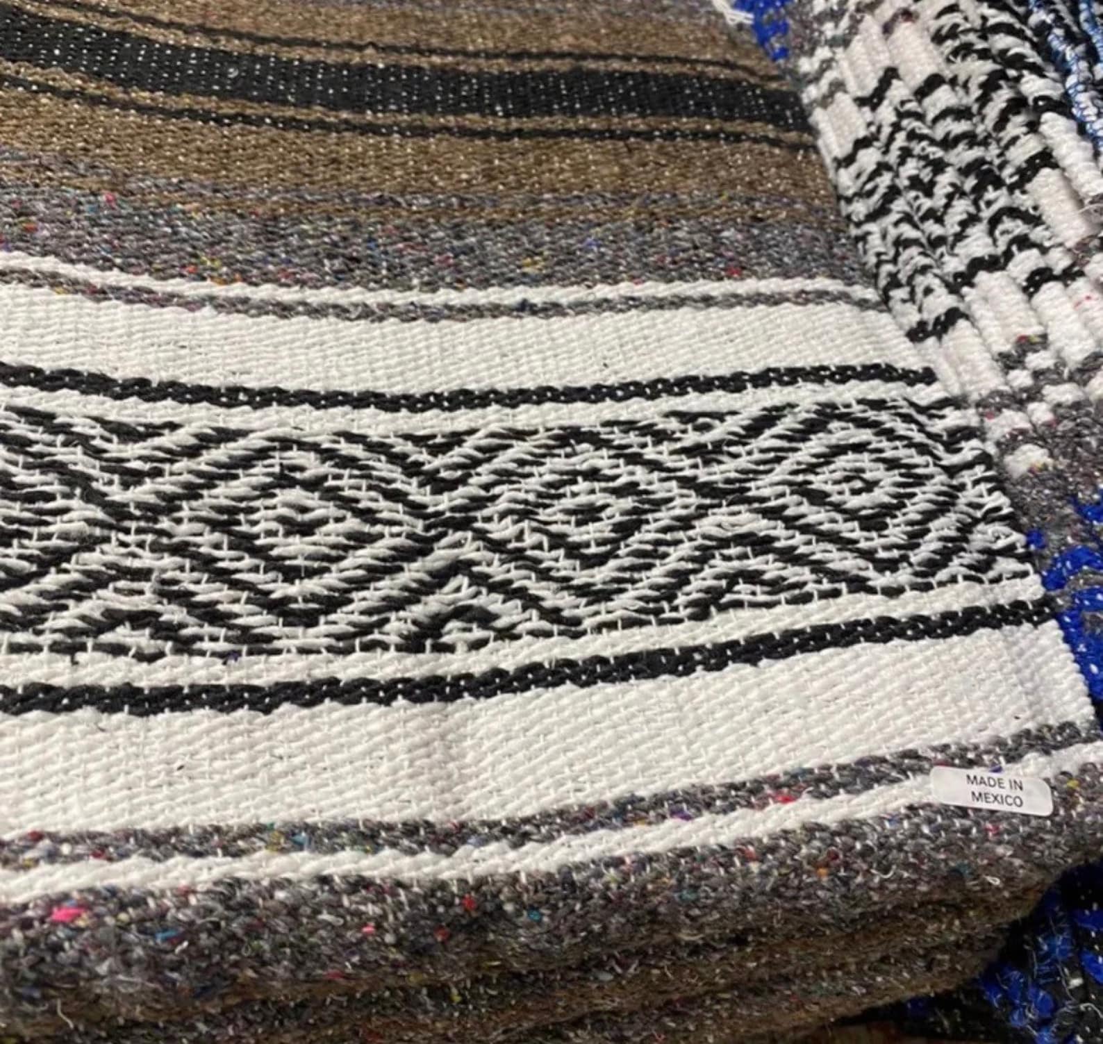 Mexican handmade blanket brown Etsy