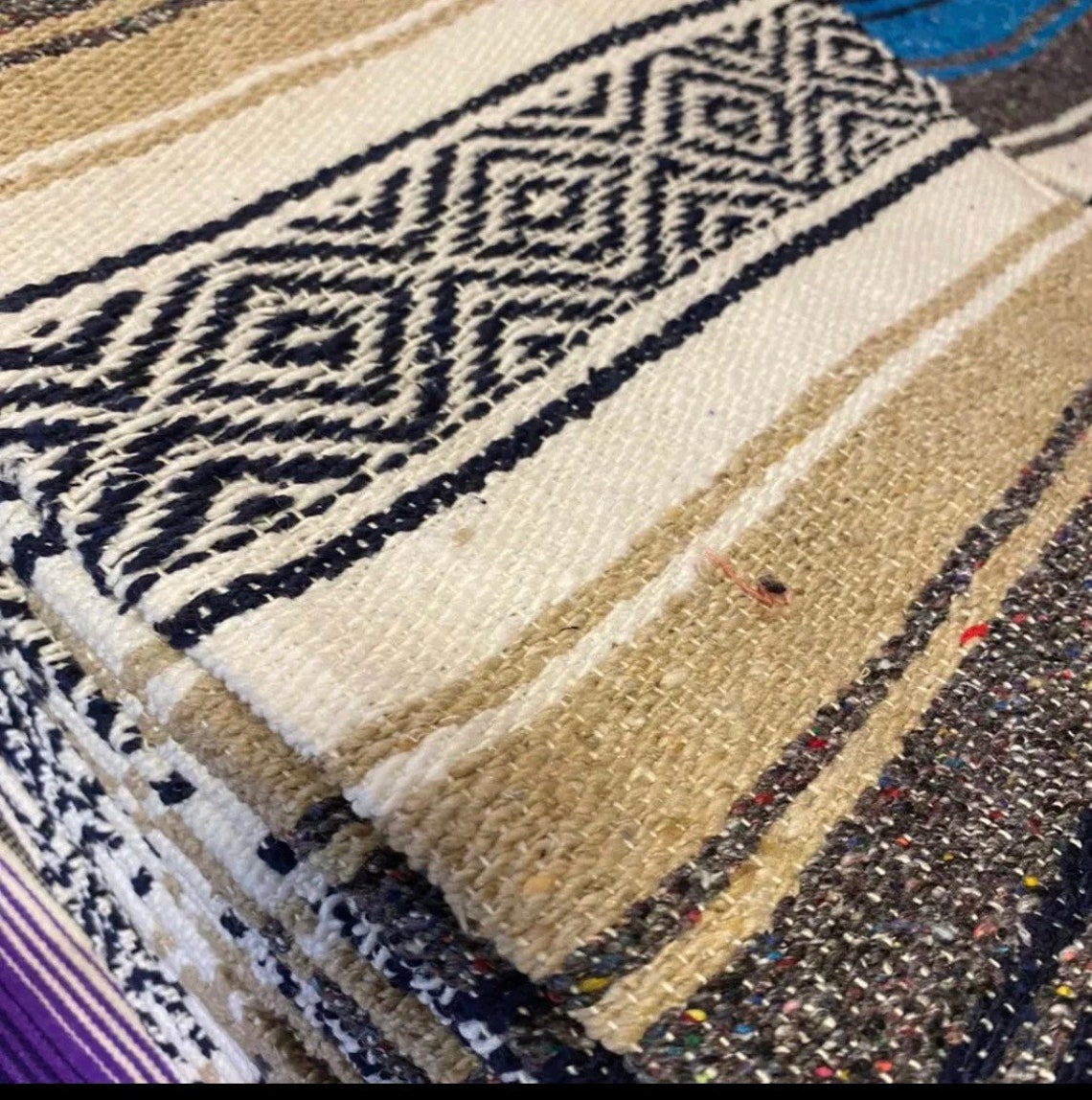 Mexican handmade blanket brown Etsy