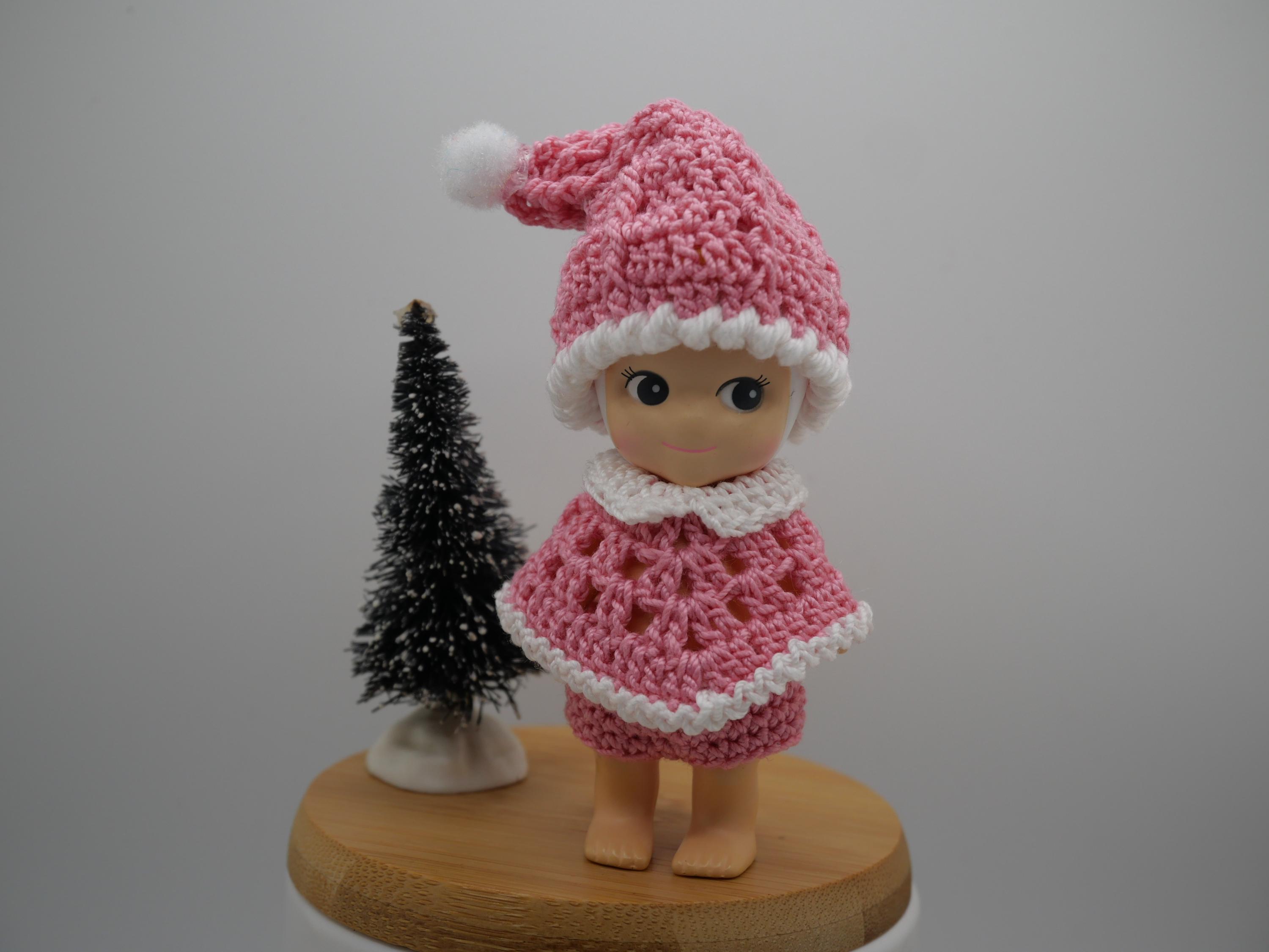 Handmade Pink Crochet Doll Dress + Sonny angel (Both come together) How to Crochet Sonny Angel Clothes | TikTok main image 4