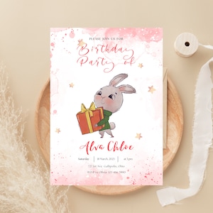 Peter Rabbit Birthday Invitation Templates | Customizable, Printable, and Charming | Personalized Bunny Party | Digital Download