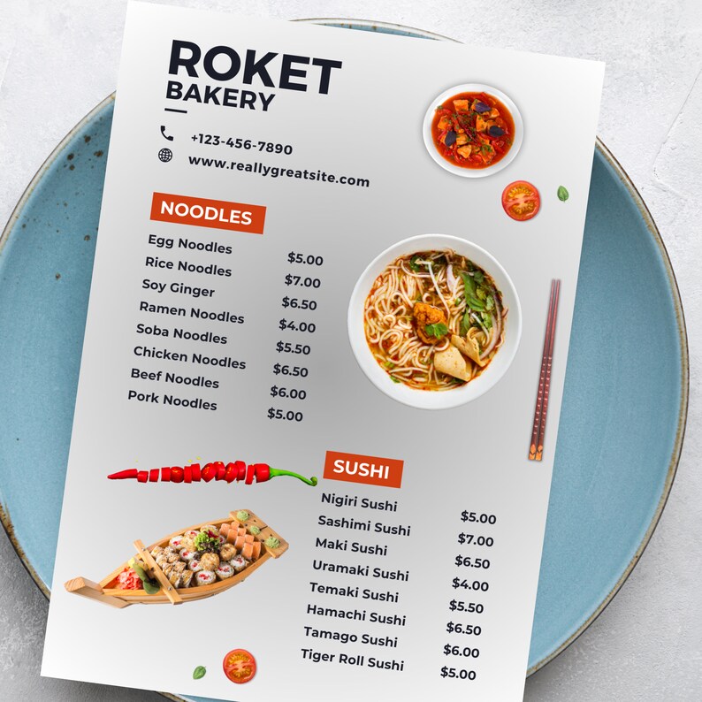 Editable Restaurant Menu Template | Customizable Menu Card Design ...