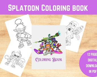 Splatoon Coloring Book: Unleash Your Creativity with Handmade and Customizable Pages - Perfect for Kids and Fans of the Popular Video Game