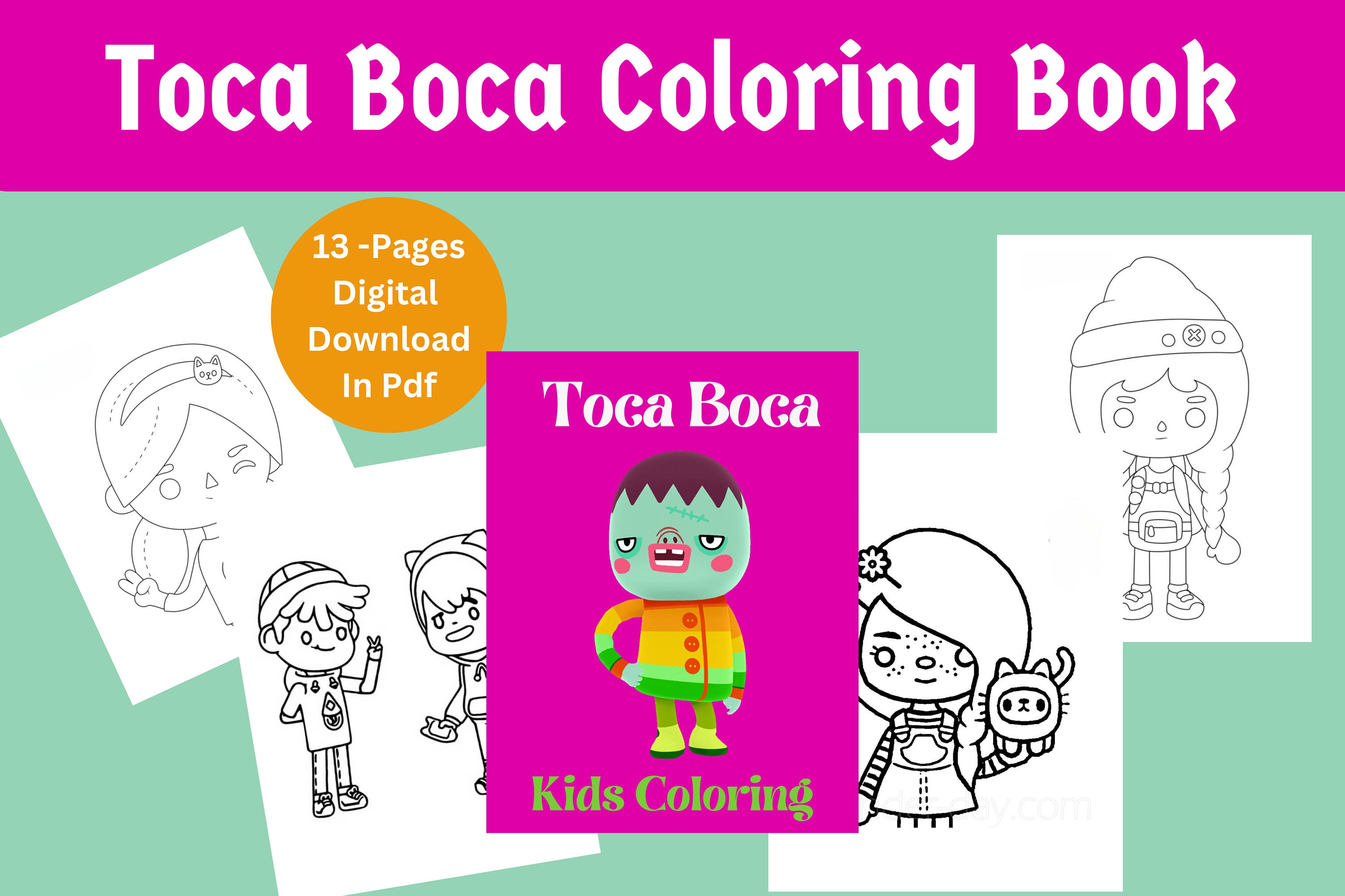 Toca Boca Coloring Pages Printable for Free Download