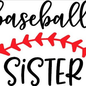 Baseball Sister SVG