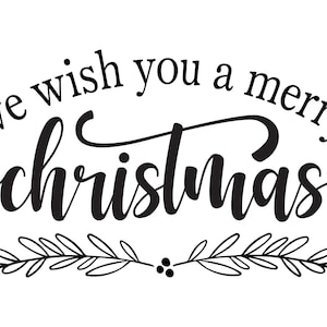 Wij wensen je een vrolijk kerstfeest - rustiek kerstbord SVG