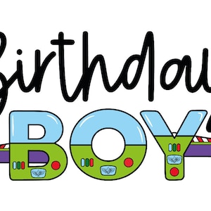 Geburtstags-Logo, Toy Story-Thema, Geburtstagskind, Buzz Lightjahre-Geburtstag