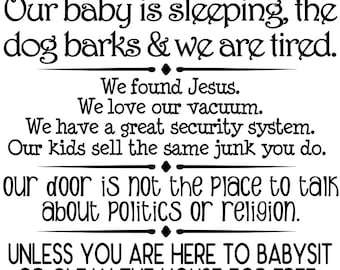 No Soliciting Door Sign SVG - Humorous Visitor Sign SVG - Home Decor - Funny SVG
