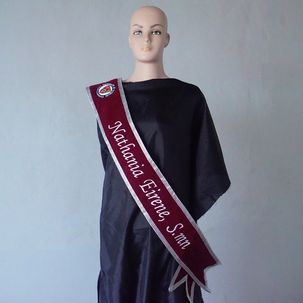 Custom Pageant Sash | Party Sash | Personalized Sash | Custom Text Sash | Birthday sash | Bridesmaid Sash | Embroidery Sash