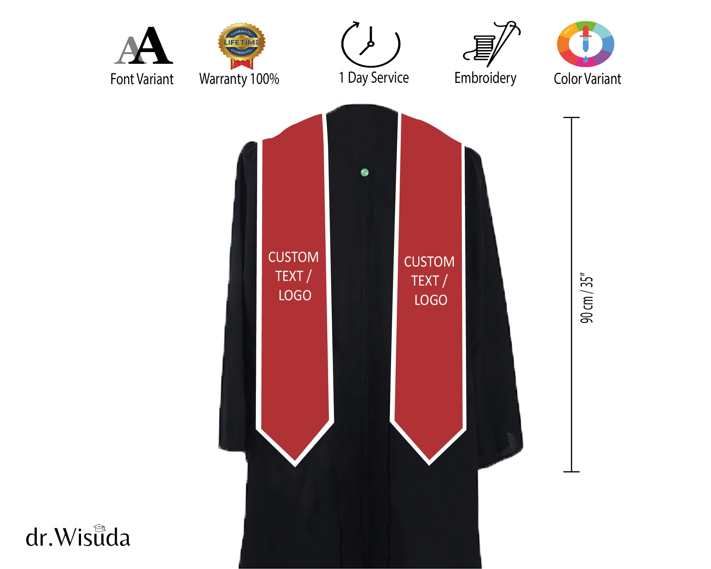 Custom Graduation Stole Custom Personalized Stole Custom Etsy